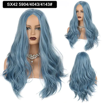 Wavy Middle Part Wigs