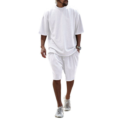 Large Size Casual Men's Suit Loose Short Sleeve