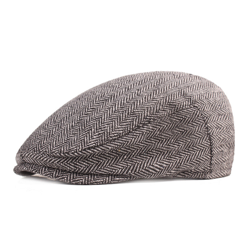 Men's British Style Herringbone Beret