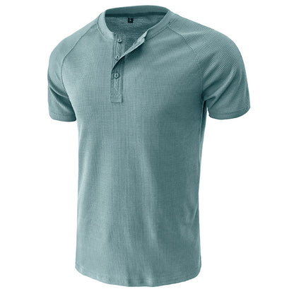 Waffle Knit Summer Men's Short Sleeves