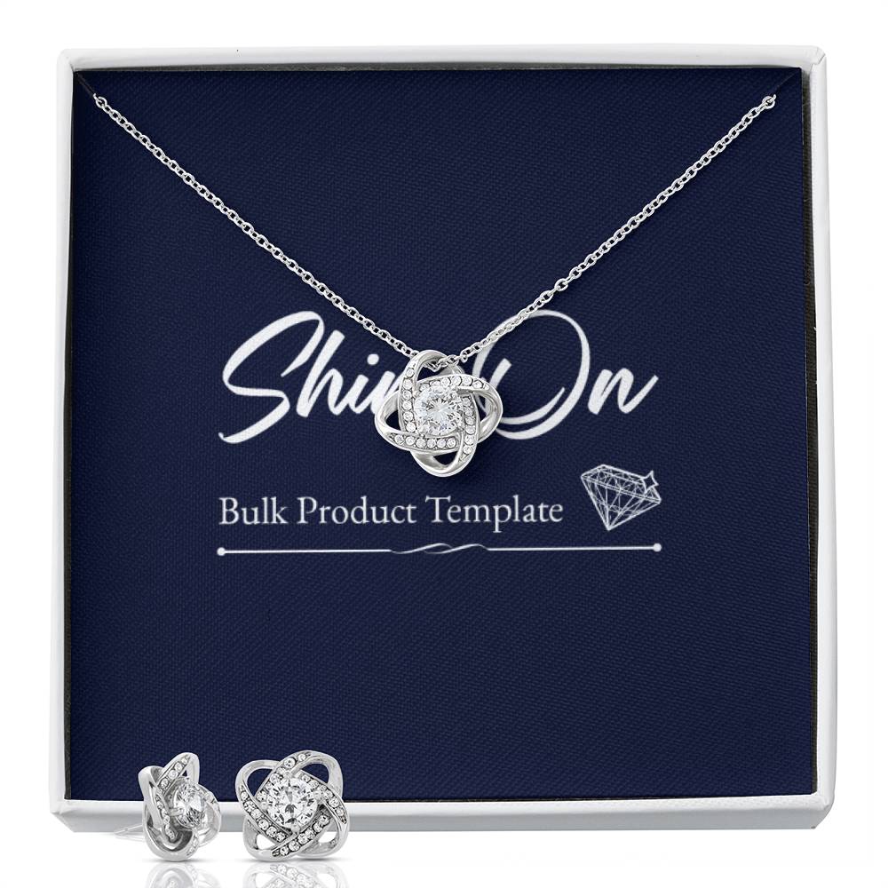 Love Knot Earring & Necklace Set