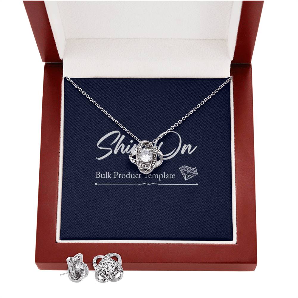 Love Knot Earring & Necklace Set