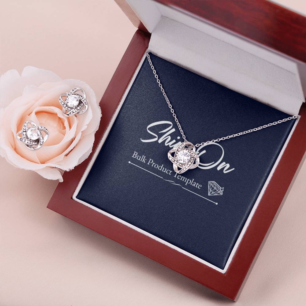 Love Knot Earring & Necklace Set