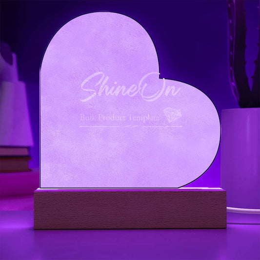 Illuminated Customizable Acrylic Heart