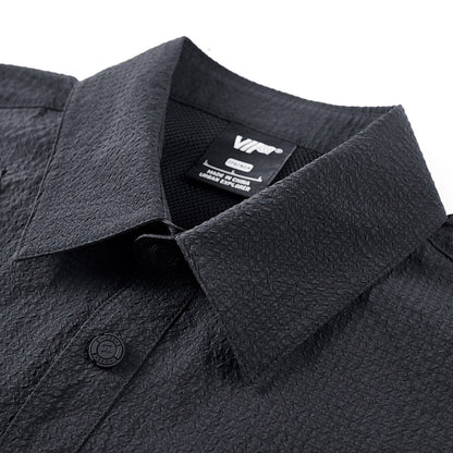 Men's Fashion Function Multi-pocket Quick-drying Patchwork Short-sleeved Shirt