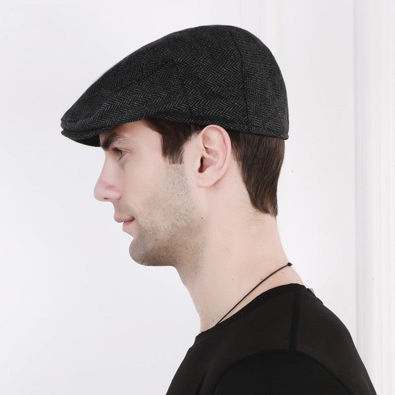 Men's British Style Herringbone Beret