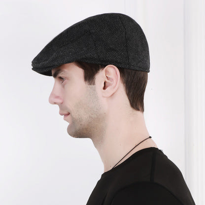 Men's British Style Herringbone Beret