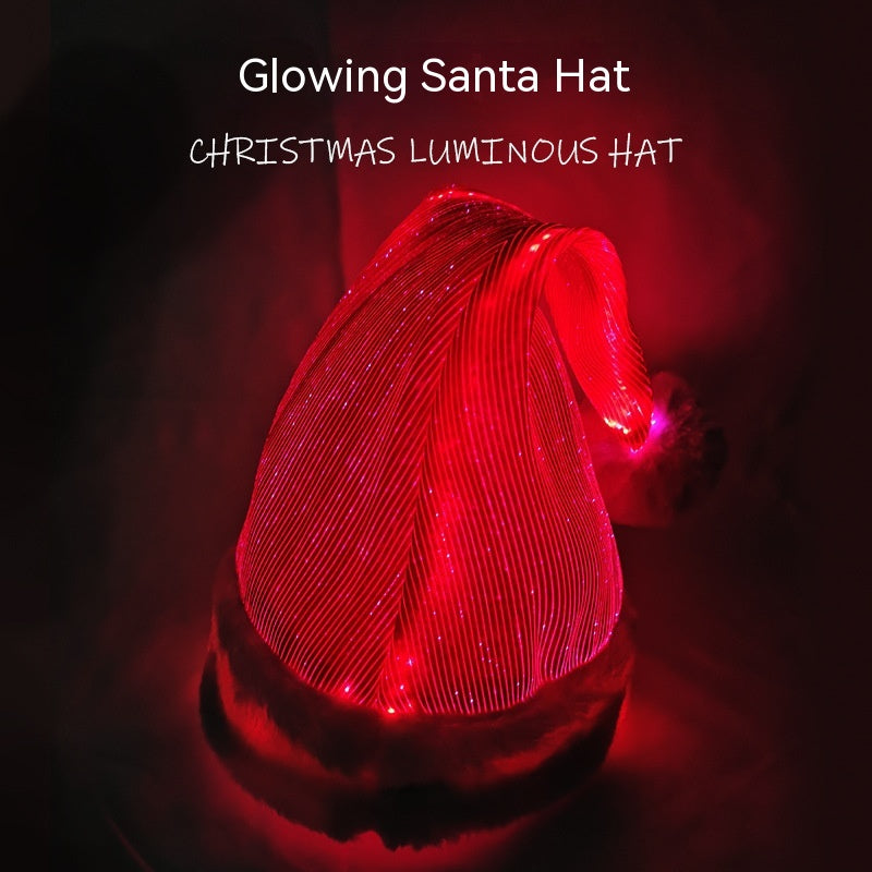Colorful Optical Fiber Flashing Christmas Hat