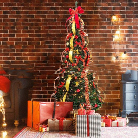Retractable Christmas Tree With Ornaments