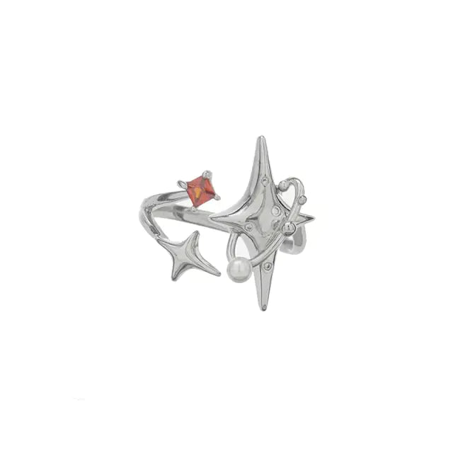 Star Cross Adjustable Ring Set