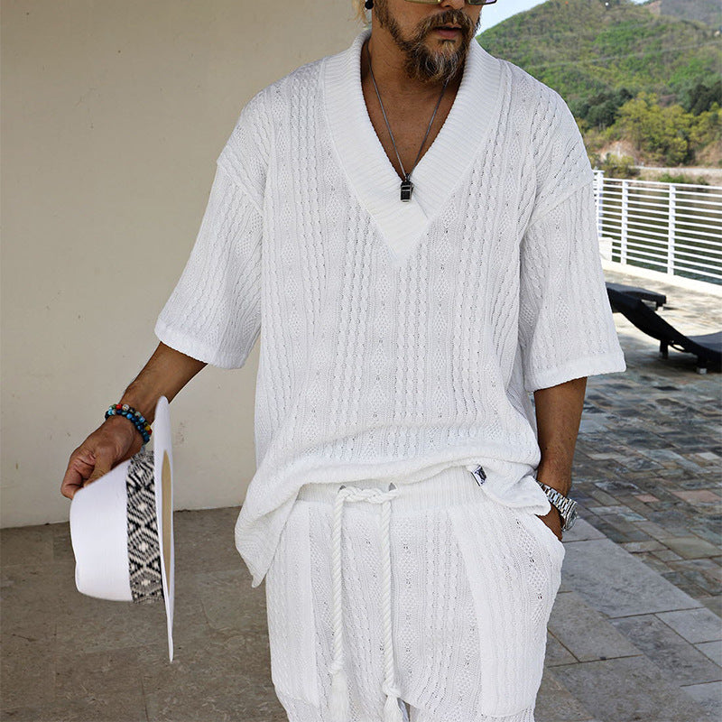 Casual Sweater Suit Men's Summer Loose