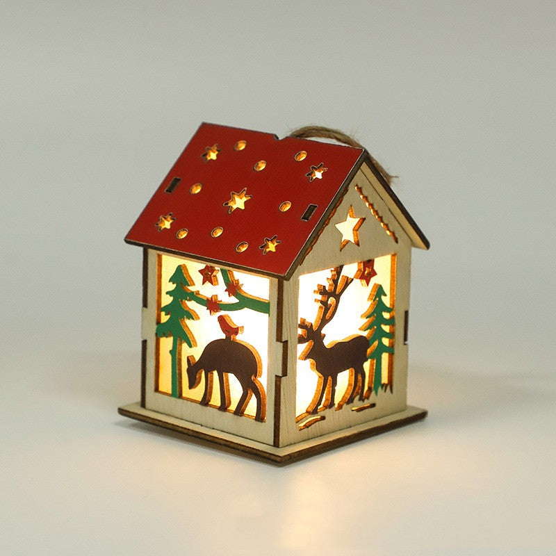 Decorative Festive Luminous Wooden Ornaments