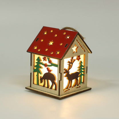 Decorative Festive Luminous Wooden Ornaments