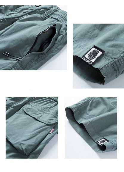 Workwear With Pocket Shorts Men's Loose Wide Leg