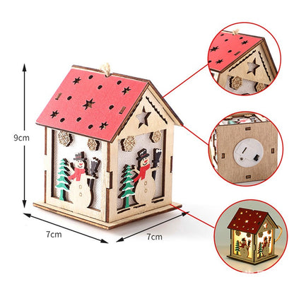 Decorative Festive Luminous Wooden Ornaments
