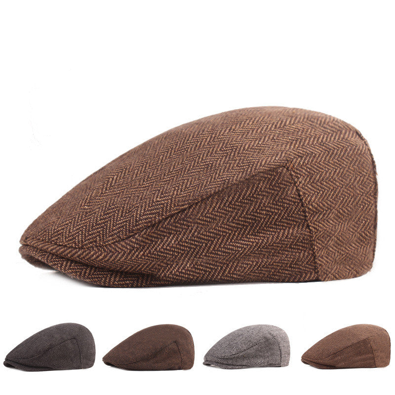 Men's British Style Herringbone Beret