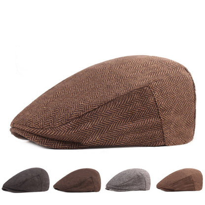 Men's British Style Herringbone Beret