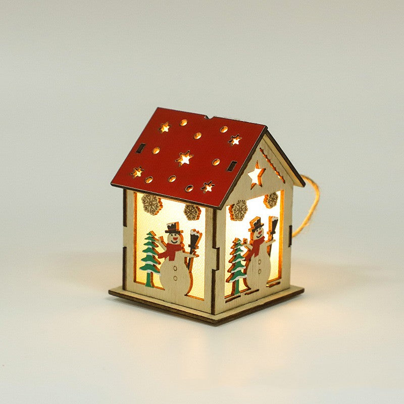 Decorative Festive Luminous Wooden Ornaments