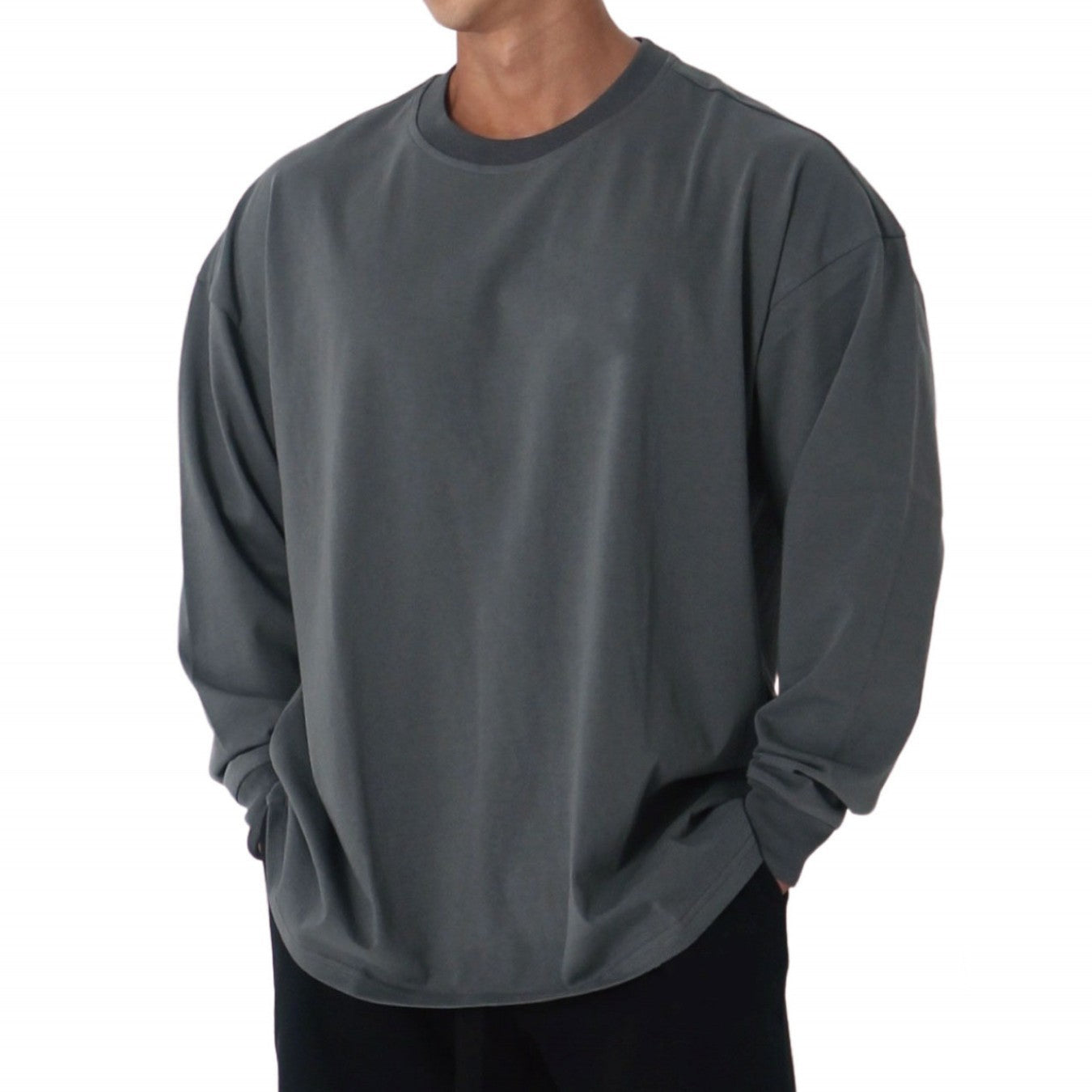 Men's Loose Fitting Fitness Casual Sportswear Long Sleeved T-shirt