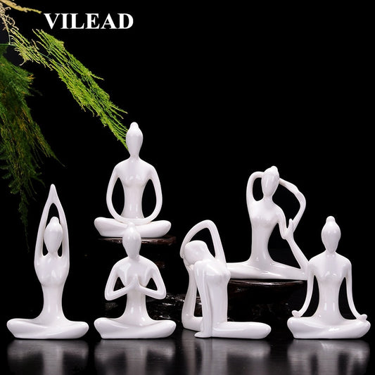 Ceramic Yoga Figurines