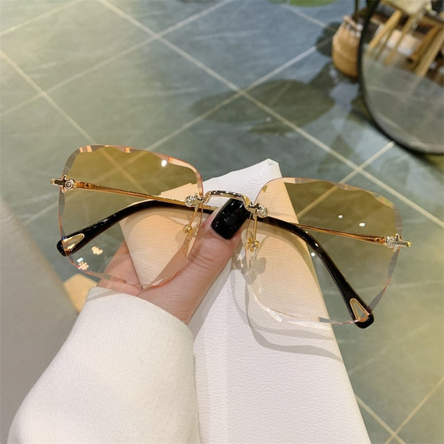 Vintage Clip Frameless UV Sunglasses