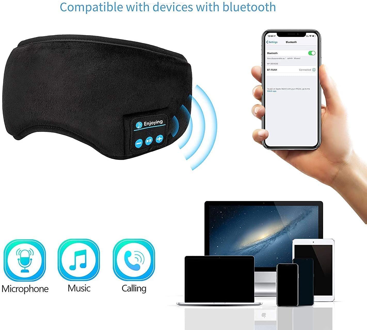 Bluetooth Headphones  Eye Mask