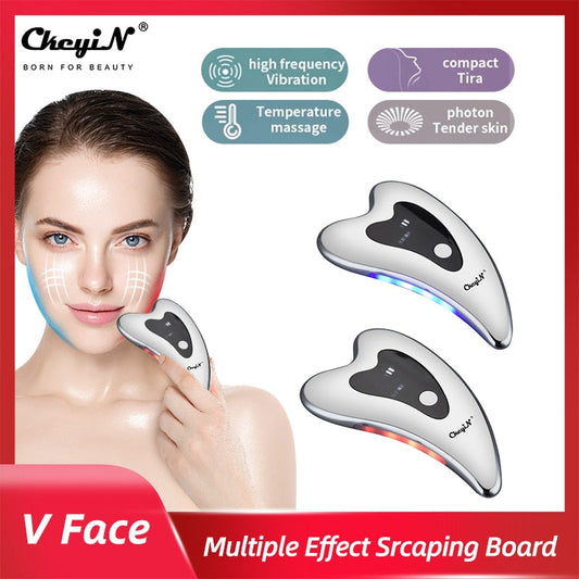 LED Light Vibration Face Massager