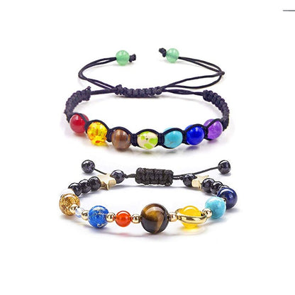 8mm Lava Rock 7 Chakras Bracelet