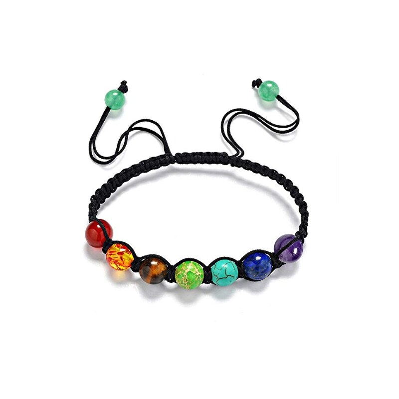 8mm Lava Rock 7 Chakras Bracelet