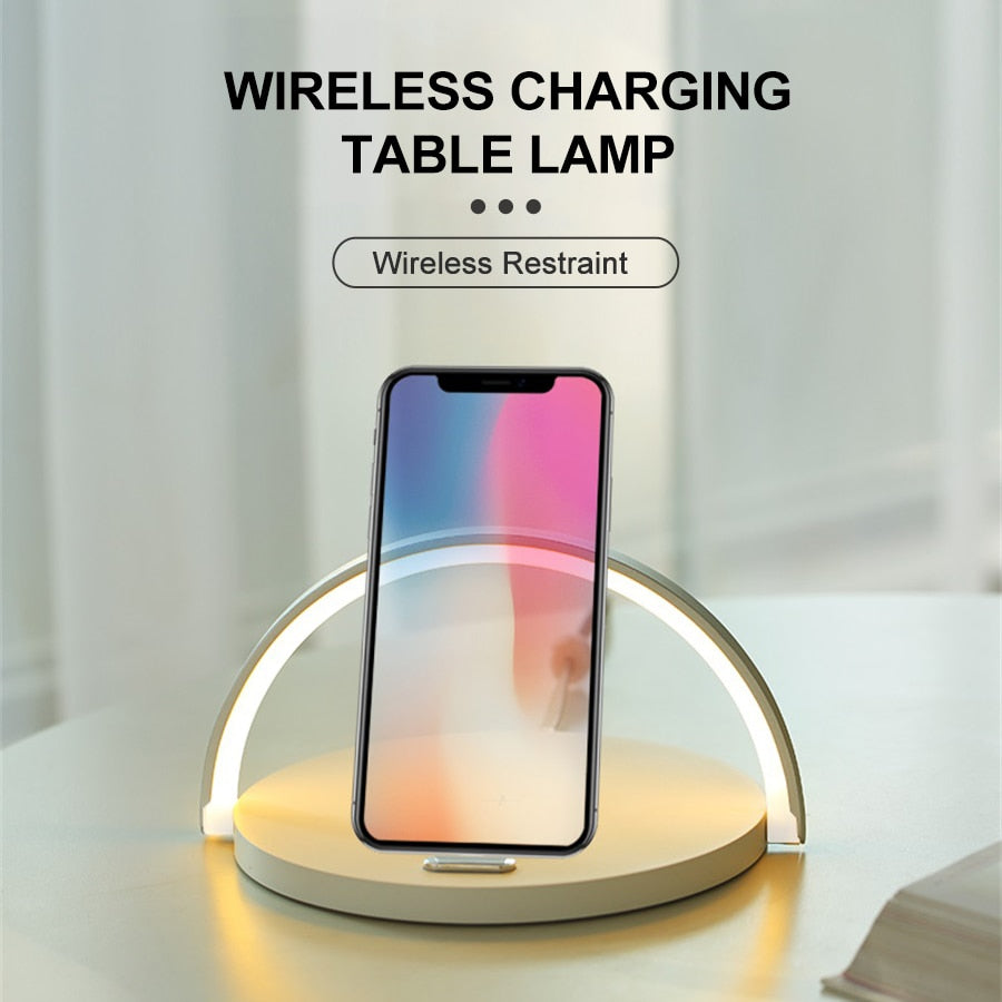 Fast Wireless Charger Table Lamp For iPhone X XR XS