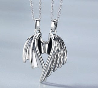 Angel Devil Wings Pair Lovers Necklace